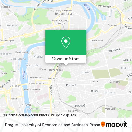 Prague University of Economics and Business mapa