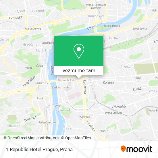 1 Republic Hotel Prague mapa