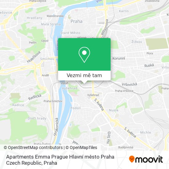 Apartments Emma Prague Hlavní město Praha Czech Republic mapa