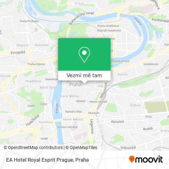 EA Hotel Royal Esprit Prague mapa