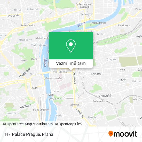 H7 Palace Prague mapa