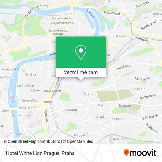 Hotel White Lion Prague mapa
