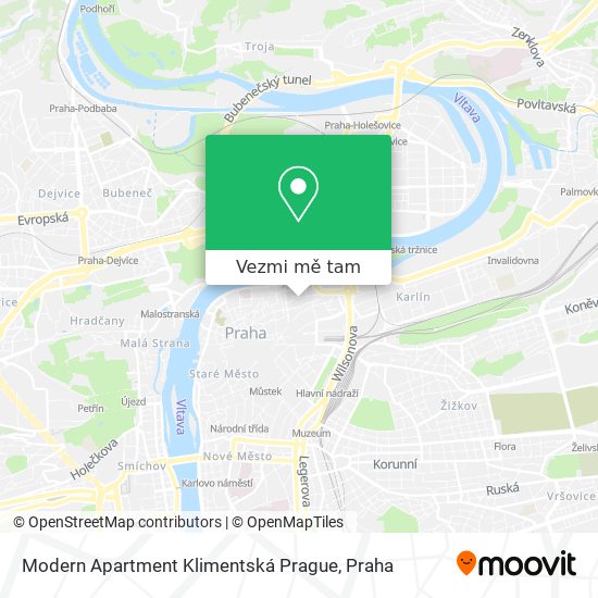 Modern Apartment Klimentská Prague mapa