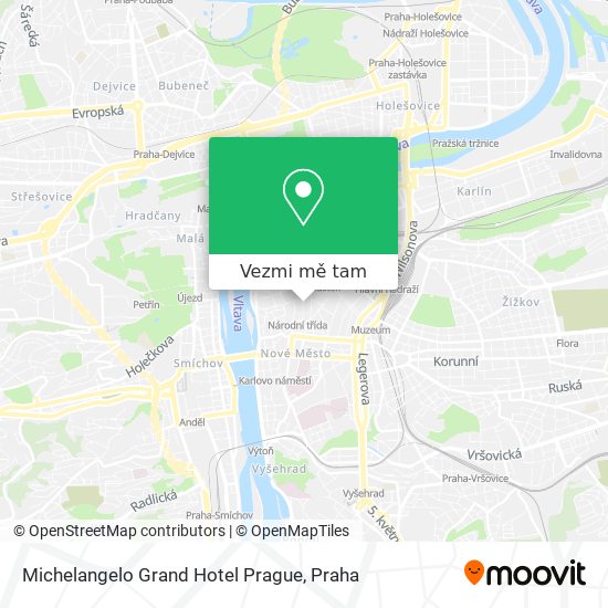 Michelangelo Grand Hotel Prague mapa