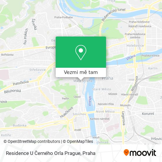 Residence U Černého Orla Prague mapa
