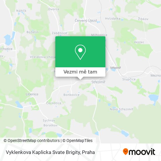 Vyklenkova Kaplicka Svate Brigity mapa