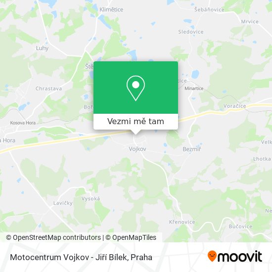 Motocentrum Vojkov - Jiří Bílek mapa