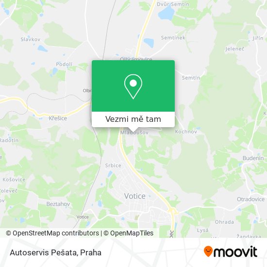 Autoservis Pešata mapa