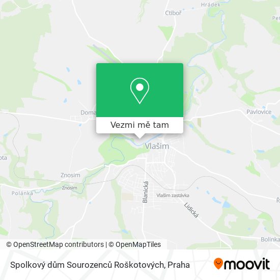 Spolkový dům Sourozenců Roškotových mapa