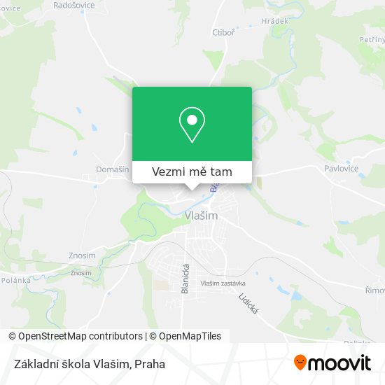 Základní škola Vlašim mapa