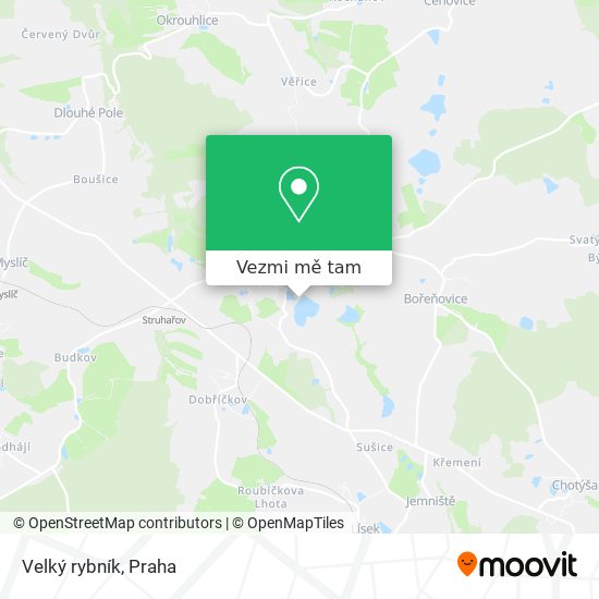 Velký rybník mapa