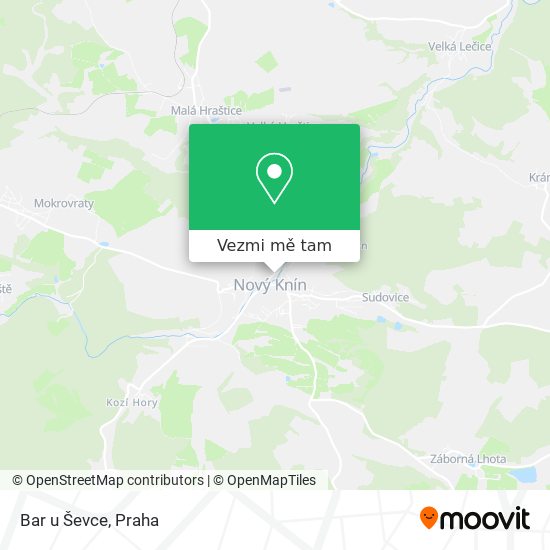 Bar u Ševce mapa