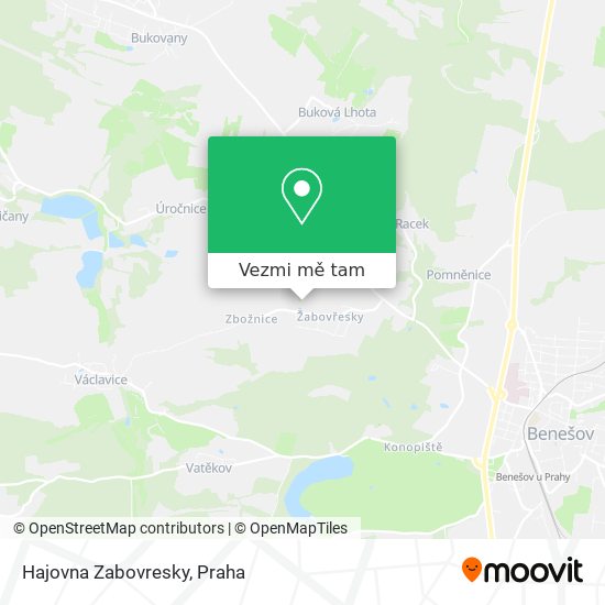 Hajovna Zabovresky mapa