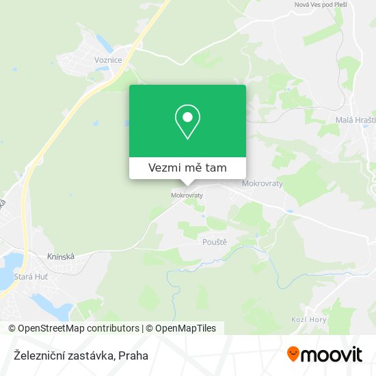 Železniční zastávka mapa