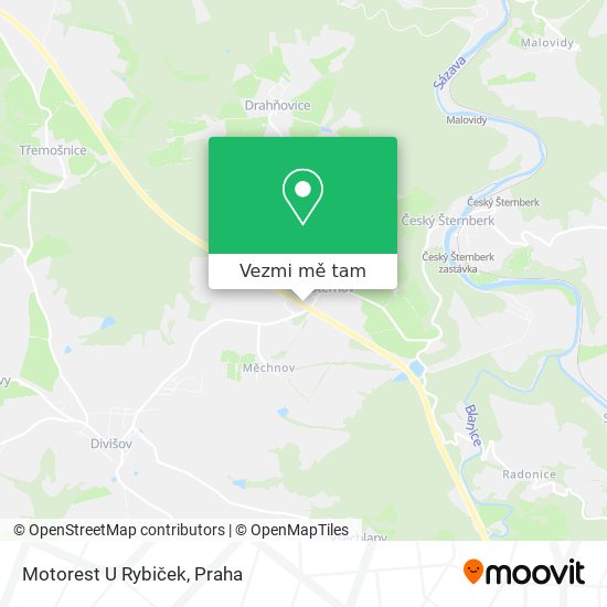 Motorest U Rybiček mapa