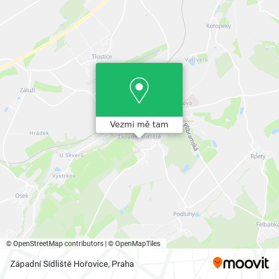 Západní Sídliště Hořovice mapa