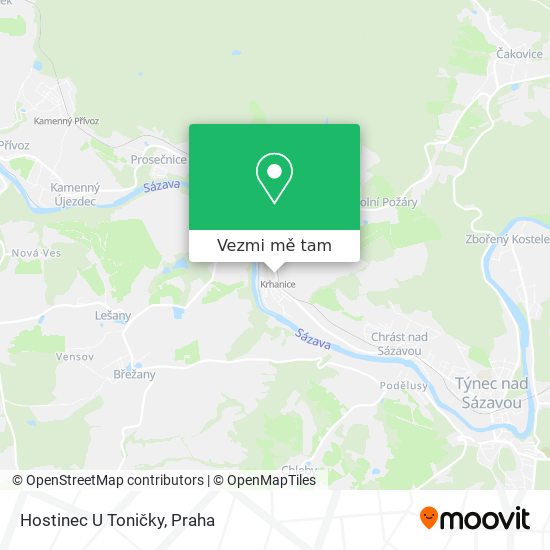 Hostinec U Toničky mapa