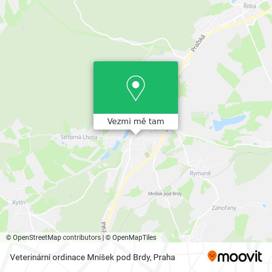 Veterinární ordinace Mníšek pod Brdy mapa