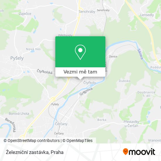 Železniční zastávka mapa