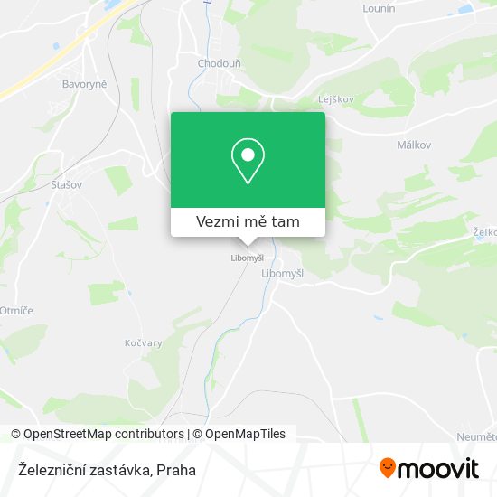 Železniční zastávka mapa