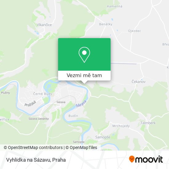 Vyhlídka na Sázavu mapa