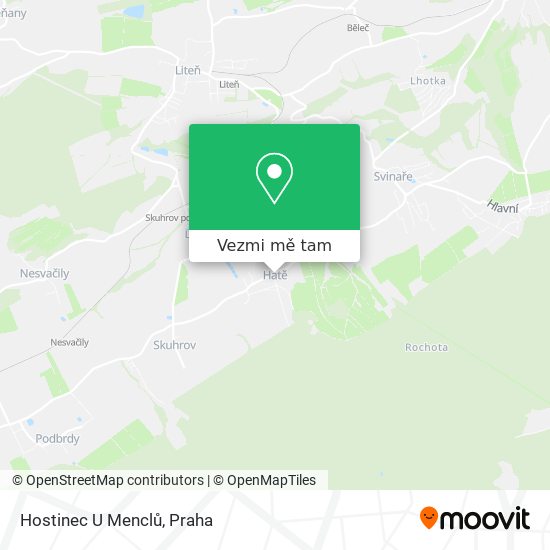 Hostinec U Menclů mapa