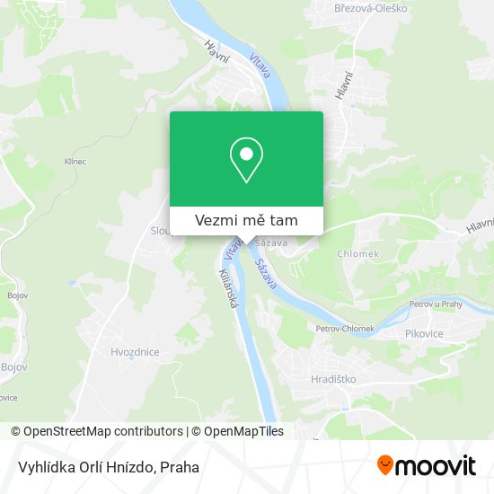 Vyhlídka Orlí Hnízdo mapa