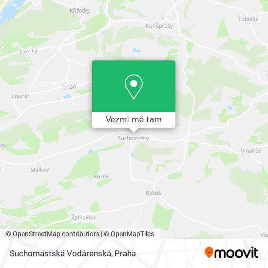 Suchomastská Vodárenská mapa