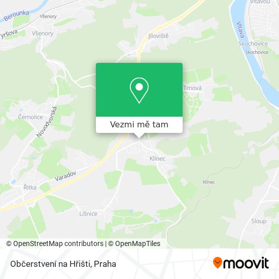 Občerstvení na Hřišti mapa