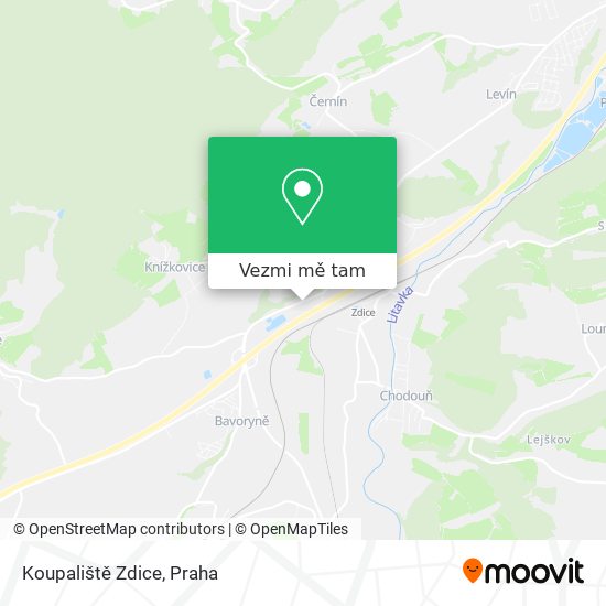 Koupaliště Zdice mapa