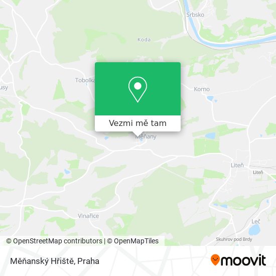 Měňanský Hřiště mapa