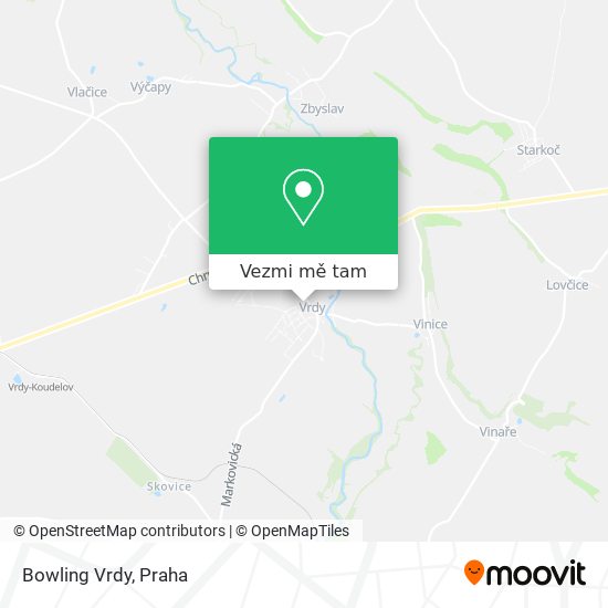 Bowling Vrdy mapa