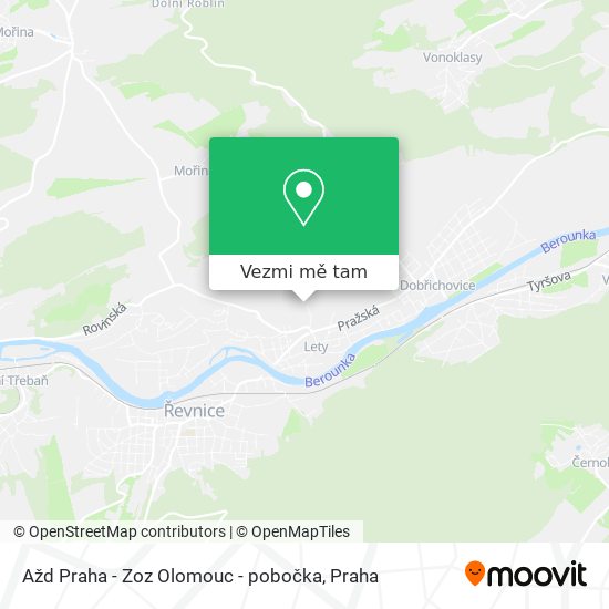 Ažd Praha - Zoz Olomouc - pobočka mapa