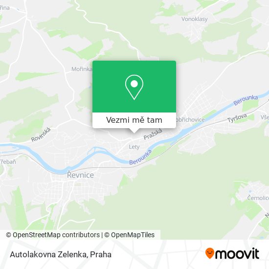 Autolakovna Zelenka mapa