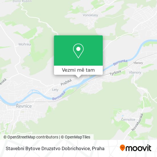 Stavebni Bytove Druzstvo Dobrichovice mapa