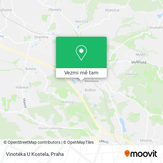 Vinotéka U Kostela mapa