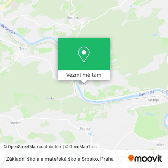 Základní škola a mateřská škola Srbsko mapa