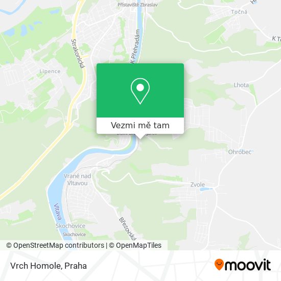 Vrch Homole mapa