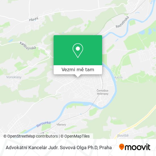 Advokátní Kancelár Judr. Sovová Olga Ph.D mapa