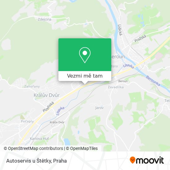 Autoservis u Štětky mapa