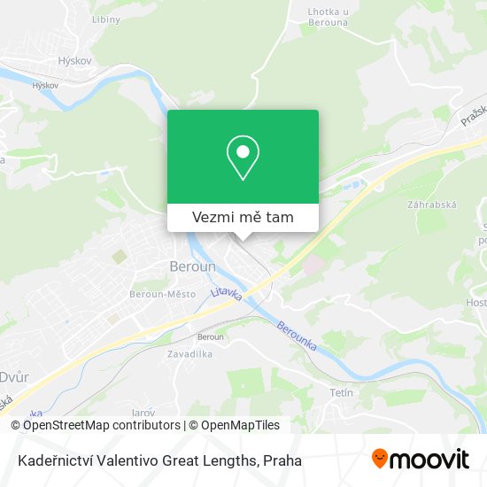 Kadeřnictví Valentivo Great Lengths mapa