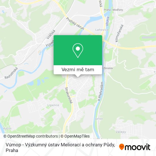 Vúmop - Výzkumný ústav Meliorací a ochrany Půdy mapa