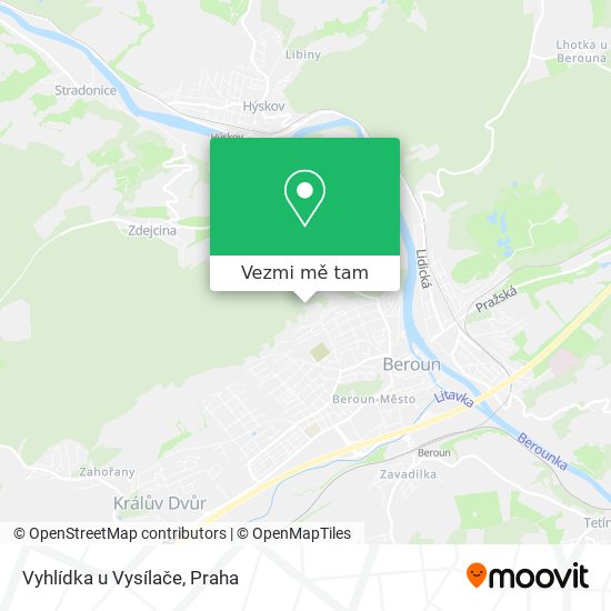 Vyhlídka u Vysílače mapa