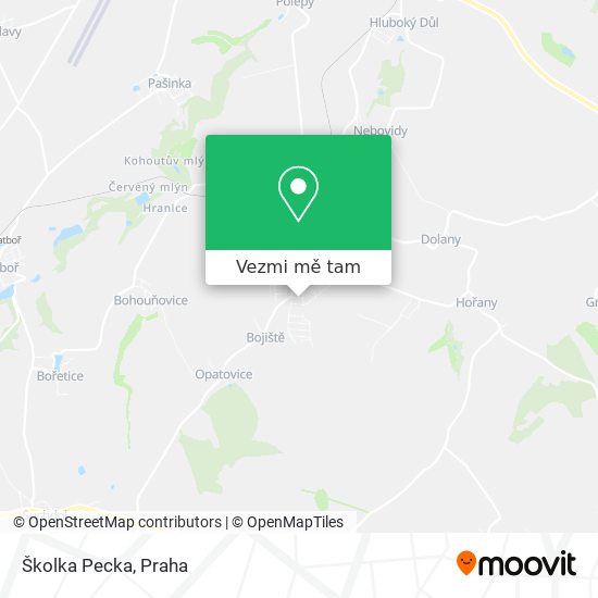 Školka Pecka mapa