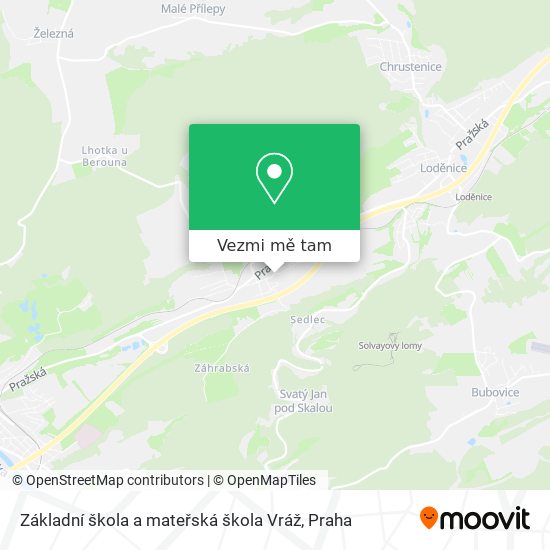 Základní škola a mateřská škola Vráž mapa