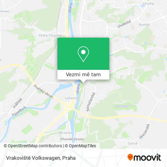 Vrakoviště Volkswagen mapa