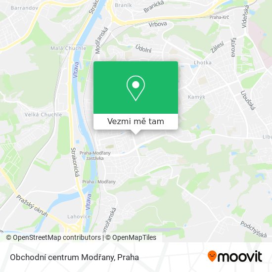 Obchodní centrum Modřany mapa