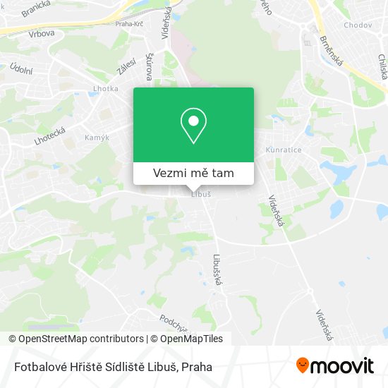 Fotbalové Hřiště Sídliště Libuš mapa