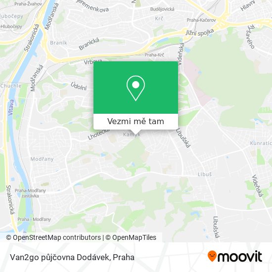 Van2go půjčovna Dodávek mapa