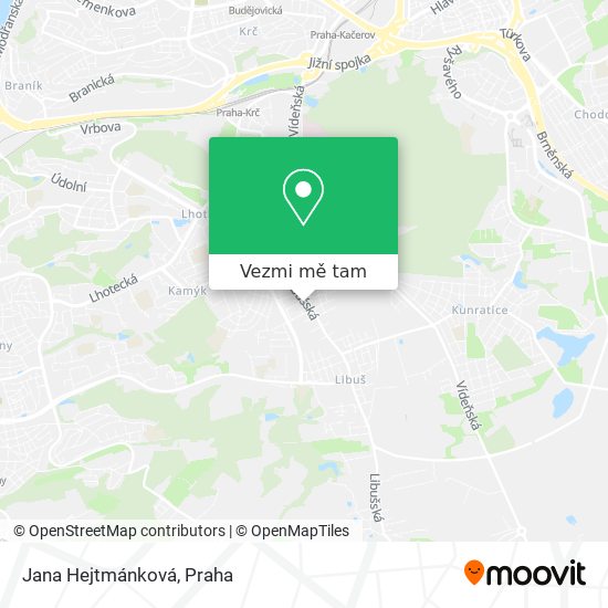 Jana Hejtmánková mapa